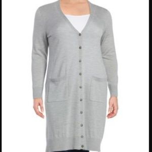 Merino Wool Long Cardigan